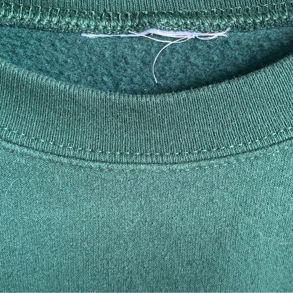 Vintage Crewneck Sweatshirt Fall Green Leaf Embroidered Sweater Adult size XL - Picture 3 of 6